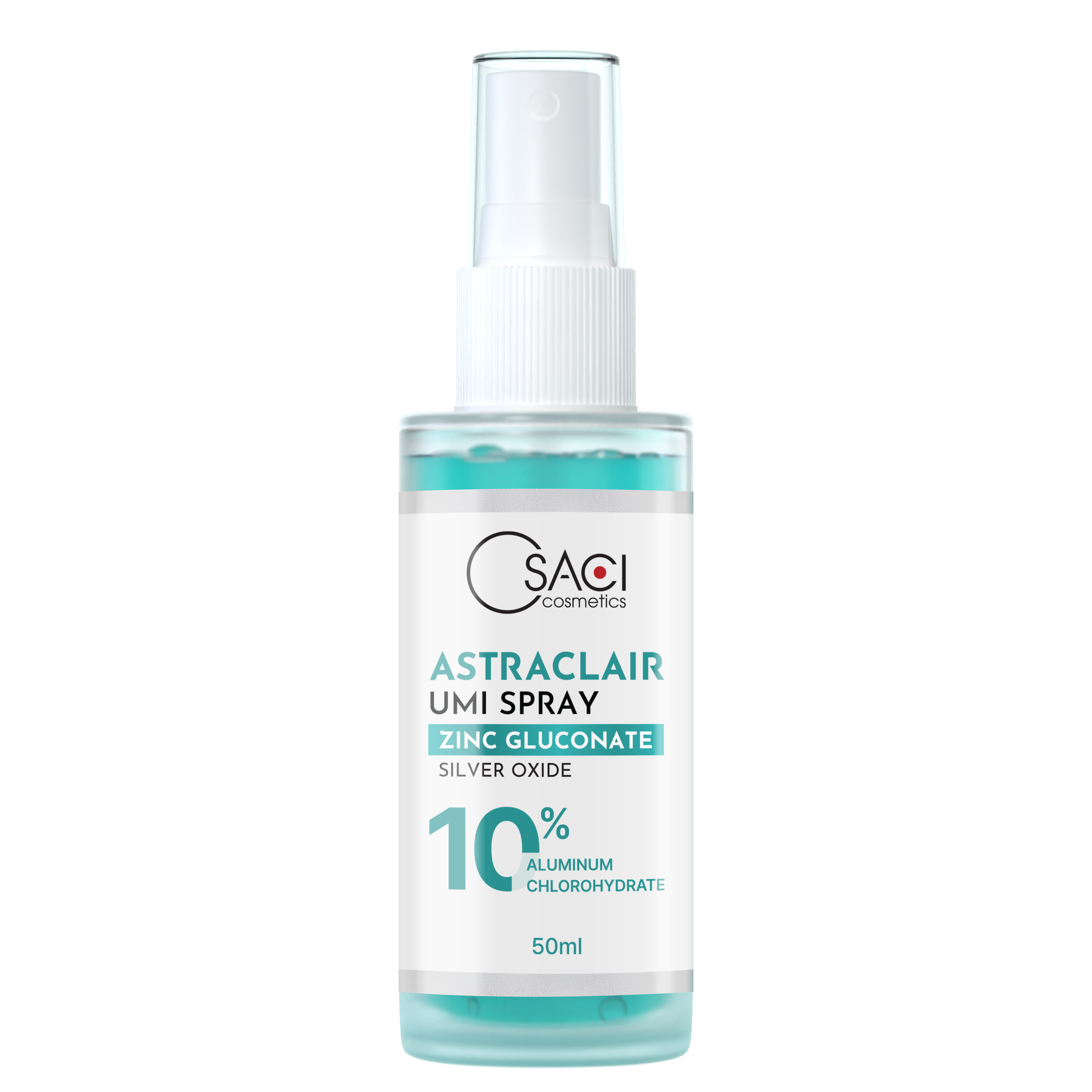 AstraClair Umi Spray 50ml - Xịt khóa khử mùi hỗ trợ tăng cường hoạt động của da, giảm mùi, da khô thoáng - Hình hộp sản phẩm