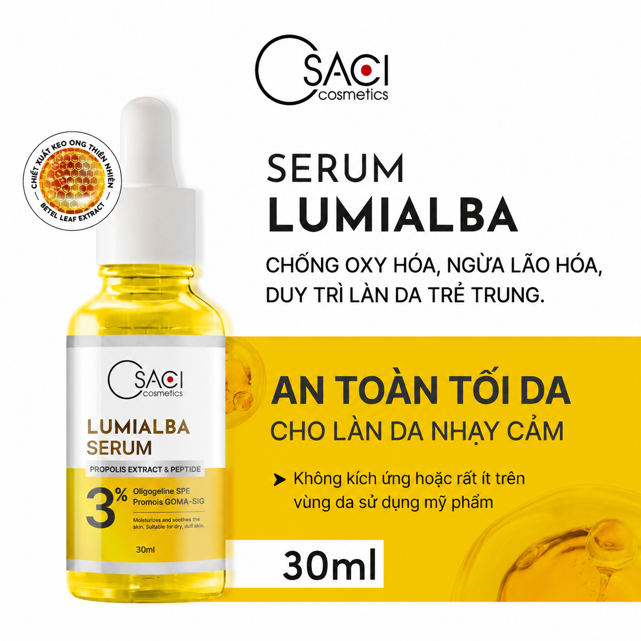 LumiAlba Serum 30ml - Serum Mờ Nếp Nhăn, Giữ Ẩm, Sáng Da - Hình sản phẩm