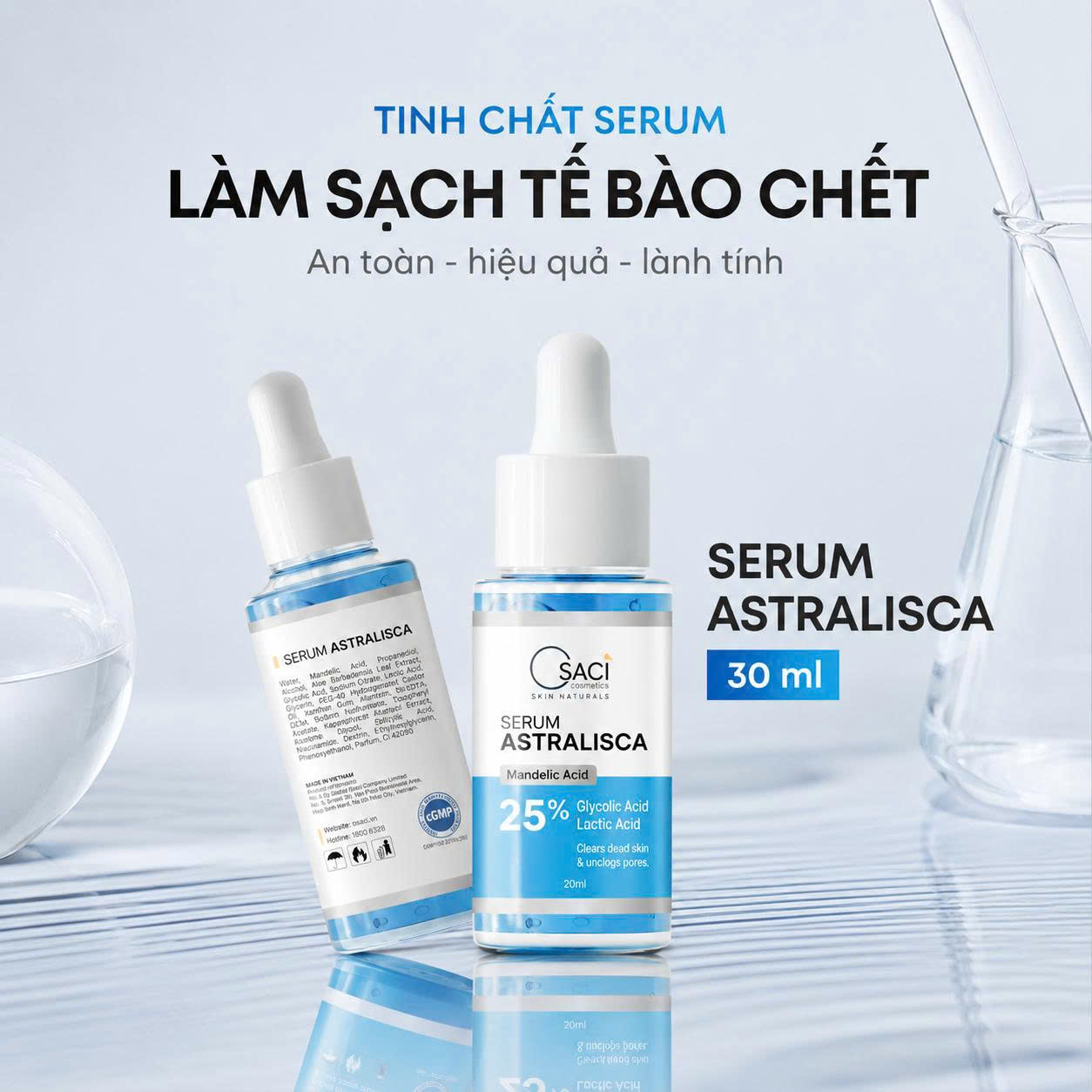 Serum Tẩy Tế Bào Chết AstraLisca – Sáng Da, Mờ Sạm, Se Khít Lỗ Chân Lông - Hình sản phẩm